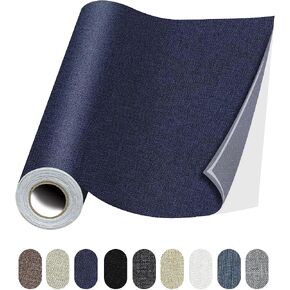 Fabric Repair Patches, 17X79 Inch Canvas Self-Adhesive Fabric Patches Tape Durable, DIY Large Fabric Patches for Sofa, Couches, Furniture, Chair, Clothing （17X79 Inch, Black） in Saudi Arabia