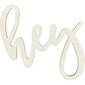 5PCS Hey Unfinished Wood Words Script Wooden Sign, Blank Hey Y’All Wooden Cutout for Wreath Crafts/Painting/Wall Decor/Letter Board