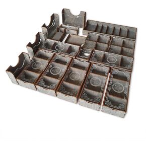 SMONEX Wooden Organizer Suitable for Storage Scythe Base Game, Invaders from Afar Expansion and Promo Packs - Kit Token Box Card Insert