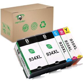 Replacement 934XL 935XL Ink Cartridges, Compatible 934 935 Inks Work with OfficeJet Pro 6830 6820 6230 OfficeJet 6812 6815 6835 Printer 5 Pack