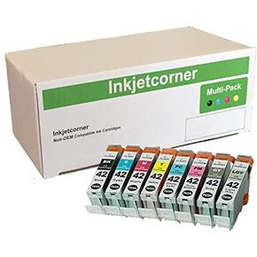 Inkjetcorner Compatible Ink Cartridges Replacement for CLI-42 CLI 42 CL-42 for use with Pro-100 (1 Black, 1 Cyan, 1 Magenta, 1 Yellow, 1 Photo Cyan, 1 Photo Magenta, 1 Gray, 1 Light Gray, 8-Pack)