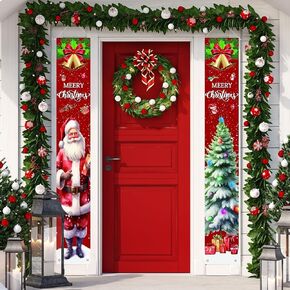 راية عيد الميلاد خمر زينة باب عيد الميلاد 5FT عيد ميلاد سعيد الشرفة راية لعطلة الشتاء داخلي في الهواء الطلق باب الشرفة الأمامية جدار عيد الميلاد الديكور in Kuwait
