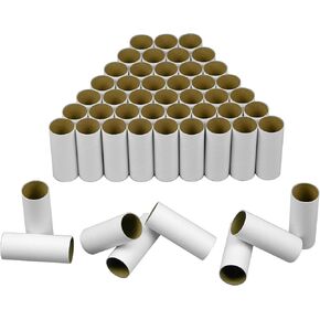 HESESOH 50 حزمة من أنابيب الورق المقوى للحرف اليدوية - 1.57 × 3.94 بوصة - ورق تواليت أبيض فارغ لفات مستديرة سميكة متينة لمشاريع DIY اليدوية العائلية في الفصول الدراسية