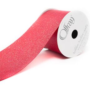 3" Glitter Grosgrain Ribbon, 10 Yards, Craft Ribbon, Cheer Ribbon (Turquoise)