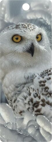 Bookmark - Snowy Owl Sanctuary from Deluxebase. an owl Bookmark with lenticular 3D Artwork Licensed from Renowned Artist Collin Bogle in Saudi Arabia