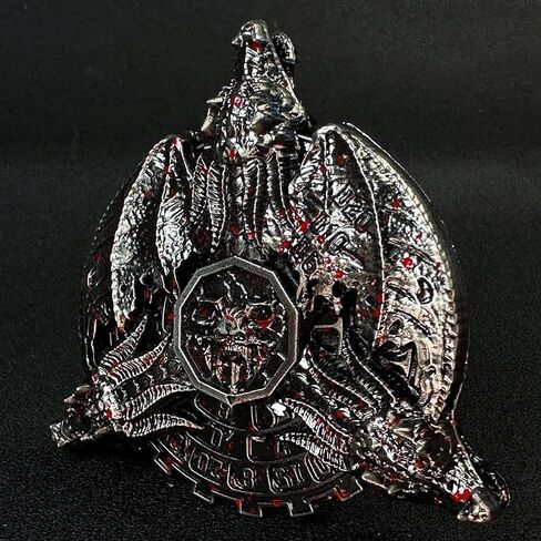 HAOMEJA Metal Spinner Dice 7 في 1 مجموعة نرد DND، نرد الروليت D&D المعدني مع هدية حقيبة عين التنين العشوائية، الزنزانات والتنينات آر بي جي لعب دور النرد (الفضة القديمة) in Kuwait