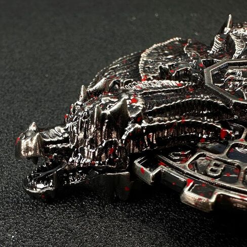 HAOMEJA Metal Spinner Dice 7 في 1 مجموعة نرد DND، نرد الروليت D&D المعدني مع هدية حقيبة عين التنين العشوائية، الزنزانات والتنينات آر بي جي لعب دور النرد (الفضة القديمة) in Kuwait