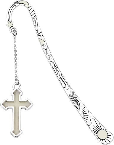 Gzrlyf Cross Bookmark Glow in The Dark Bookmark Luminous Book Markers Book Lover Gifts Christian Gifts (Luminous Bookmark) in Kuwait