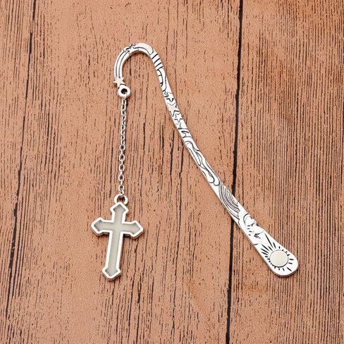 Gzrlyf Cross Bookmark Glow in The Dark Bookmark Luminous Book Markers Book Lover Gifts Christian Gifts (Luminous Bookmark) in Kuwait