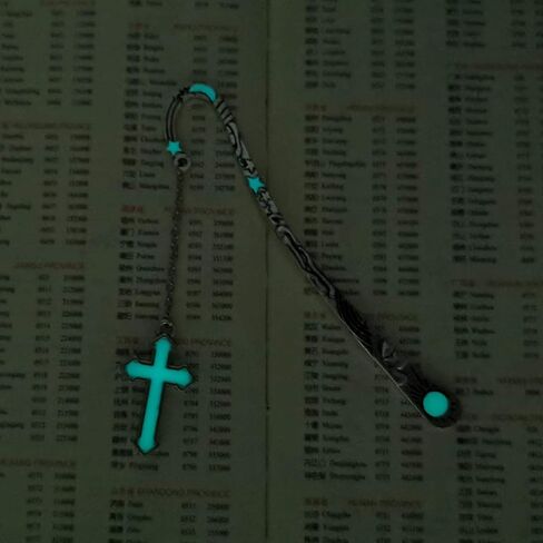 Gzrlyf Cross Bookmark Glow in The Dark Bookmark Luminous Book Markers Book Lover Gifts Christian Gifts (Luminous Bookmark) in Kuwait