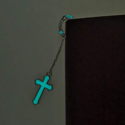 Gzrlyf Cross Bookmark Glow in The Dark Bookmark Luminous Book Markers Book Lover Gifts Christian Gifts (Luminous Bookmark) in Kuwait
