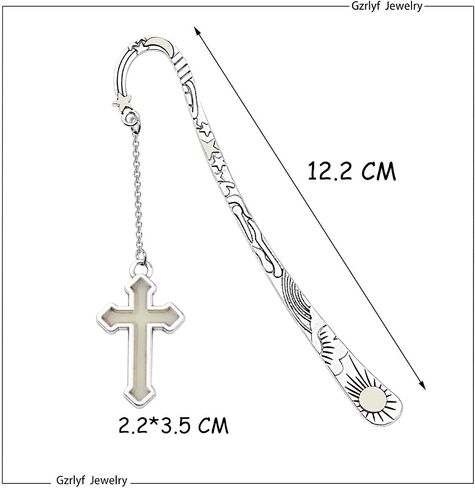 Gzrlyf Cross Bookmark Glow in The Dark Bookmark Luminous Book Markers Book Lover Gifts Christian Gifts (Luminous Bookmark) in Kuwait