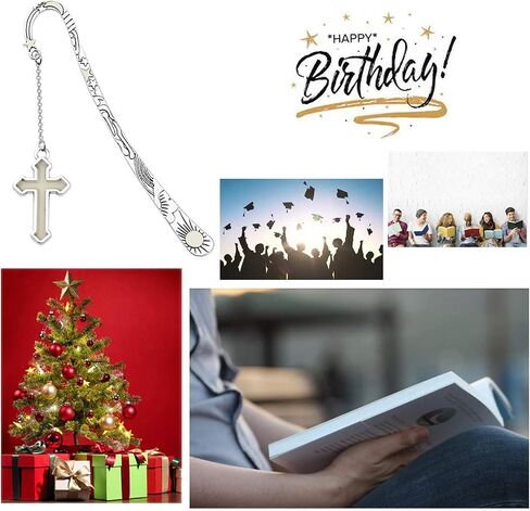 Gzrlyf Cross Bookmark Glow in The Dark Bookmark Luminous Book Markers Book Lover Gifts Christian Gifts (Luminous Bookmark) in Kuwait