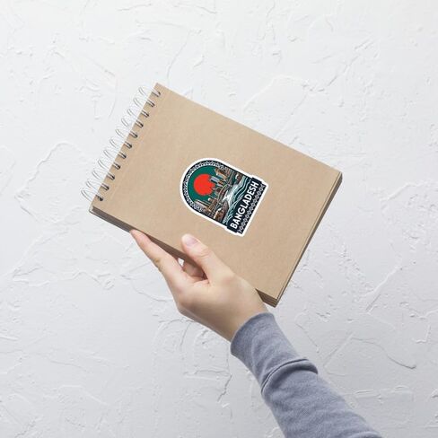 Bangladesh Sticker Weatherproof Vintage Decal Vinyl Small Waterproof for Water Bottle Mug Passport Scrapbook Notebook Laptop Tumbler Skateboard Computer Phone 4" ID44990 in Saudi Arabia