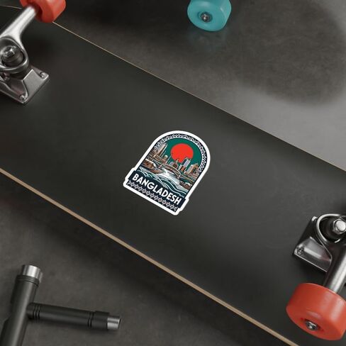 Bangladesh Sticker Weatherproof Vintage Decal Vinyl Small Waterproof for Water Bottle Mug Passport Scrapbook Notebook Laptop Tumbler Skateboard Computer Phone 4" ID44990 in Saudi Arabia