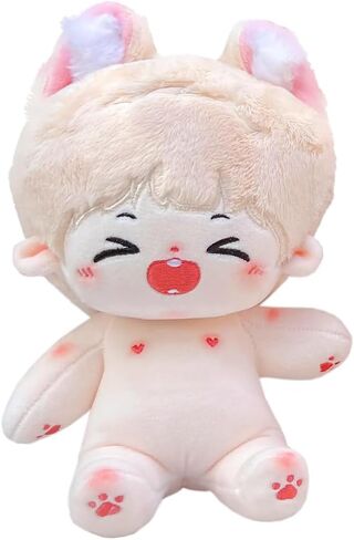 niannyyhouse Rabbit Ears Boy Stuffed Body Tail 20cm Plush Doll Wearable Clothing (2-Without Skeleton) in Kuwait
