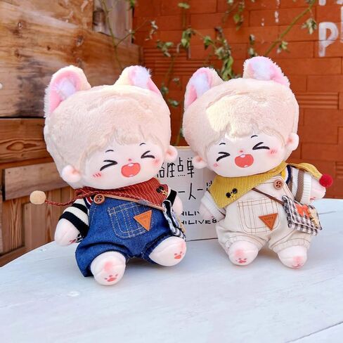 niannyyhouse Rabbit Ears Boy Stuffed Body Tail 20cm Plush Doll Wearable Clothing (2-Without Skeleton) in Kuwait