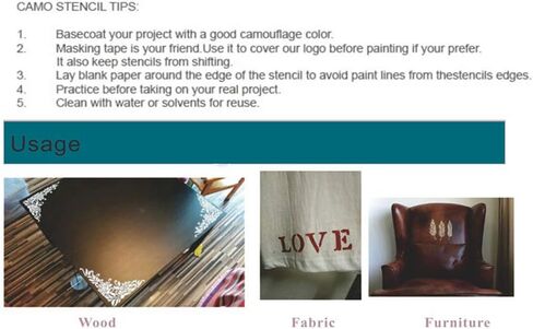 DIY Decorative Wing Feather Stencil Template for Painting on Walls Furniture Crafts (A4 Size) in Saudi Arabia