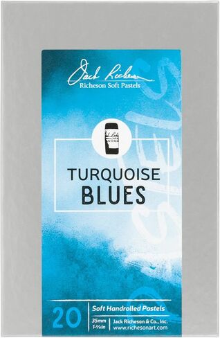 Jack Richeson 422969 Hand Rolled Soft Pastels Set (20 Piece), Turquoise Blue in Kuwait