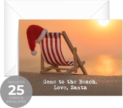 Canopy Street Coastal Holiday Wishes Christmas Cards / 24 Holiday Cards With Envelopes / 6 Festive Tropical Animal Designs /4 5/8" x 6 1/4" Warm Wishes Winter Cards in Kuwait