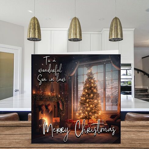 Traditional Happy Christmas Card - Merry Christmas to Aunt - Happy Xmas Christmas Card To Auntie from the whole family, 5.7 x 5.7 Inch Single Merry Christmas Greeting Cards Gift in Kuwait