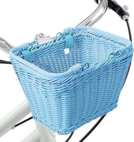 Little World Bike Basket Front Bicycle Bike Baskets for Kids - Handwoven, Detachable Front Handlebar Basket, Ideal for Shopping, Commuting, and Pet Carriers 1 Pack in Saudi Arabia