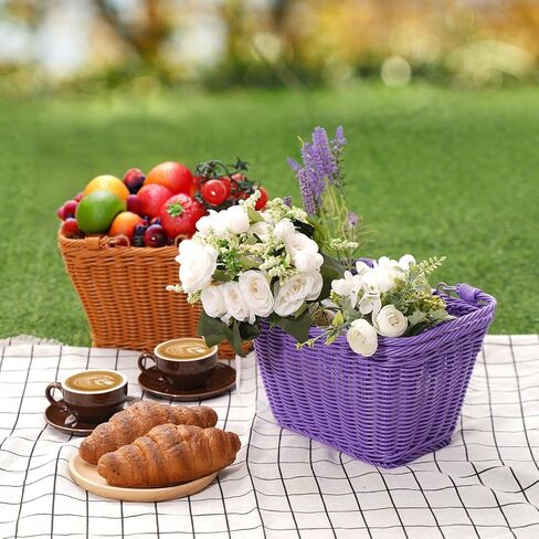 Little World Bike Basket Front Bicycle Bike Baskets for Kids - Handwoven, Detachable Front Handlebar Basket, Ideal for Shopping, Commuting, and Pet Carriers 1 Pack in Saudi Arabia