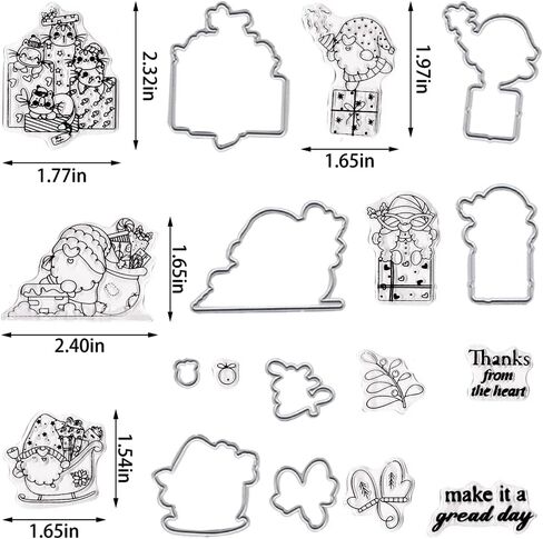 Christmas Cutting Dies with Clear Stamps Christmas Cats Gifts Die Cuts Stamps and Dies for Card Making Words Cutting Dies with Stamps for Christmas DIY Scrapbooking Album Card Photo Craft Decoration in Saudi Arabia