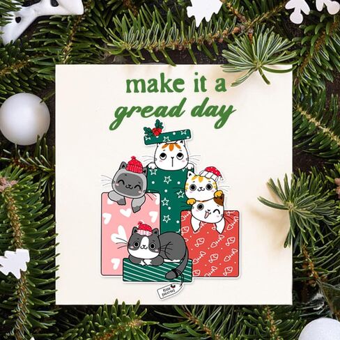 Christmas Cutting Dies with Clear Stamps Christmas Cats Gifts Die Cuts Stamps and Dies for Card Making Words Cutting Dies with Stamps for Christmas DIY Scrapbooking Album Card Photo Craft Decoration in Saudi Arabia