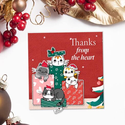 Christmas Cutting Dies with Clear Stamps Christmas Cats Gifts Die Cuts Stamps and Dies for Card Making Words Cutting Dies with Stamps for Christmas DIY Scrapbooking Album Card Photo Craft Decoration in Saudi Arabia