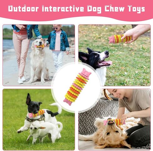 Dog Chew Toys for Aggressive Chewers, Durable Dog Toys for Large Medium Small Breed Dogs, Rubber Indestructible Dog Teething Toys, Tough Interactive Outdoor Dog Toys for Entertainment in Saudi Arabia