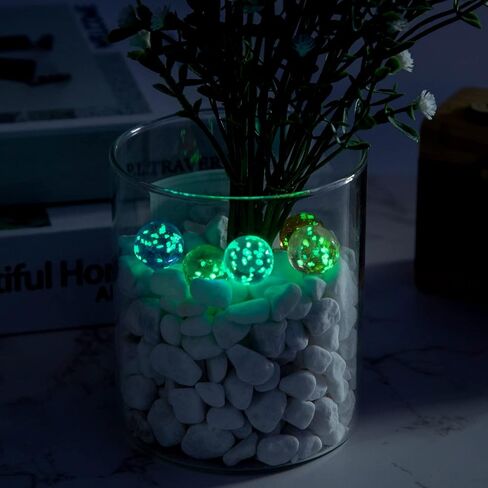 MCPINKY 36PCS Glass Marbles for Kids, Including 31 Colorful Assorted Marbles 5 Glow in The Dark Marbles Marbles Bulk Large Marbles Play Marbles Marble Run Accessories for Boys and Girls in Kuwait
