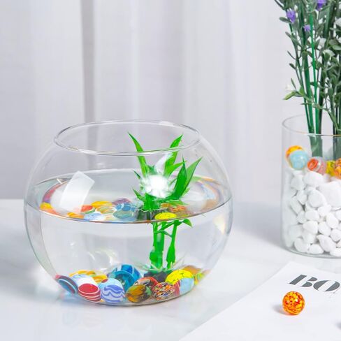 MCPINKY 36PCS Glass Marbles for Kids, Including 31 Colorful Assorted Marbles 5 Glow in The Dark Marbles Marbles Bulk Large Marbles Play Marbles Marble Run Accessories for Boys and Girls in Kuwait