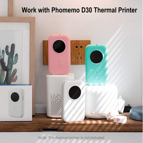 شريط ملصقات Phomemo D30، شريط صانع ملصقات محمول 3 لفات D30، ملصقات ذاتية اللصق غير مسبقة القطع مقاس 0.59 بوصة × 20 قدم، شريط ملصقات حراري للمنزل والمدرسة والمكتب in Kuwait