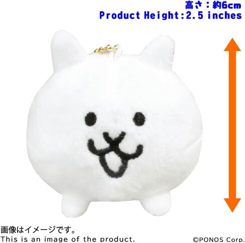 PONOS Official The Battle Cats Keychain Plush - سلسلة مفاتيح Cat Plushie - 3 بوصة قطط معركة قابلة للجمع سلسلة مفاتيح حيوانات محشوة ناعمة in Kuwait