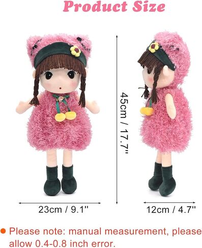 HWD Kawaii 17 inch Stuffed Plush Girl Toy Doll Good Gift for Kids Baby Lover.(Purple) in Saudi Arabia