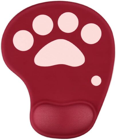 Cat Paw Mouse Pad Wrist Support-3D Cute Mouse Wrist pad with Gel Filled, Ergonomics Game Small Mouse Mat with Comfortable Surface and Non-Slip Base for Office Gift (9x7.6x0.65inch) (Purple) in Kuwait