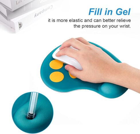 Cat Paw Mouse Pad Wrist Support-3D Cute Mouse Wrist pad with Gel Filled, Ergonomics Game Small Mouse Mat with Comfortable Surface and Non-Slip Base for Office Gift (9x7.6x0.65inch) (Purple) in Kuwait