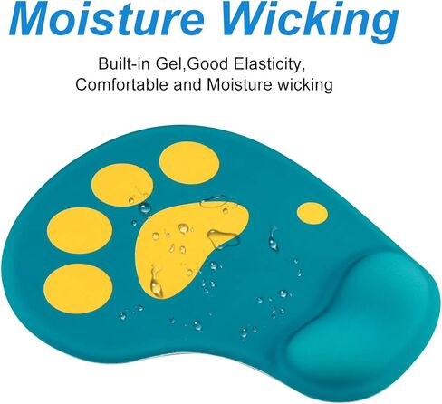 Cat Paw Mouse Pad Wrist Support-3D Cute Mouse Wrist pad with Gel Filled, Ergonomics Game Small Mouse Mat with Comfortable Surface and Non-Slip Base for Office Gift (9x7.6x0.65inch) (Purple) in Kuwait