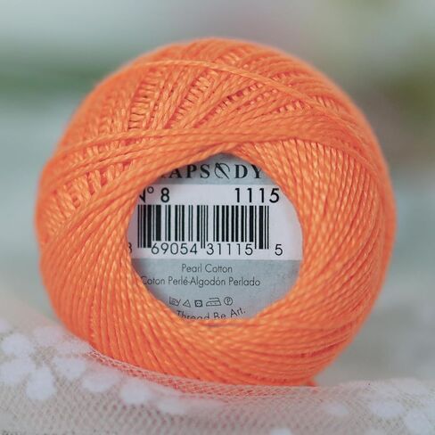 Rhapsody 12 Balls Set Pearl Cotton Thread Size 8# Crochet Thread Egyptian Cotton Embroidery Hand Knitting, Embroidery, Cross-Stitch, Sewing, Needlepoint, DIY, Quilting (Set Almond Delight) in Saudi Arabia