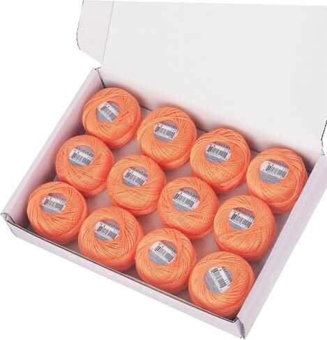 Rhapsody 12 Balls Set Pearl Cotton Thread Size 8# Crochet Thread Egyptian Cotton Embroidery Hand Knitting, Embroidery, Cross-Stitch, Sewing, Needlepoint, DIY, Quilting (Set Almond Delight) in Saudi Arabia