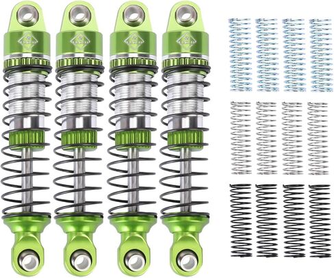 HobbyPlus CR18P 59MM Shocks Aluminium Oil-Filled Shock Absorber Long Travel Shocks With Spring For HobbyPlus CR18P EVO PRO Furitek Upgrade Parts 1/18 RC Crawler in Kuwait