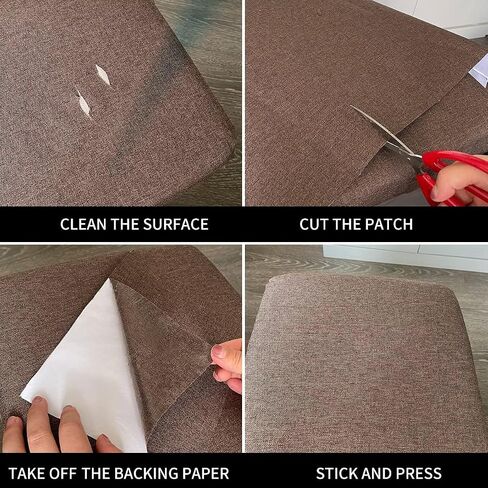 Fabric Repair Patches, 17X79 Inch Canvas Self-Adhesive Fabric Patches Tape Durable, DIY Large Fabric Patches for Sofa, Couches, Furniture, Chair, Clothing （17X79 Inch, Black） in Saudi Arabia