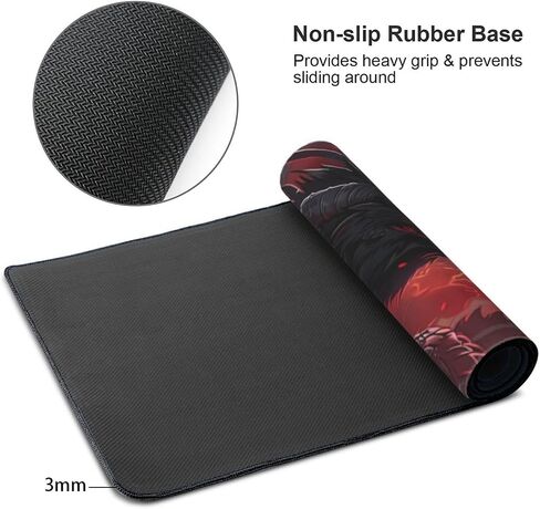 Dark Black Dragon Cherry Blossoms Mousepad Extended Large Gaming Mouse Pad XXL Oversized Desk Pad, 35.5 X 16 Inch in Saudi Arabia