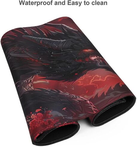 Dark Black Dragon Cherry Blossoms Mousepad Extended Large Gaming Mouse Pad XXL Oversized Desk Pad, 35.5 X 16 Inch in Saudi Arabia
