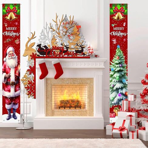 راية عيد الميلاد خمر زينة باب عيد الميلاد 5FT عيد ميلاد سعيد الشرفة راية لعطلة الشتاء داخلي في الهواء الطلق باب الشرفة الأمامية جدار عيد الميلاد الديكور in Kuwait