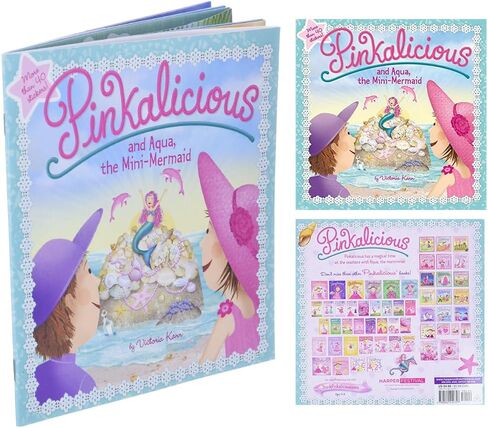 Ganz Girls Mermaid Doll Shelly with Pinkalicious and Aqua, The Mini-Mermaid Book w/Stickers & Gift Tag for Girls who Love Mermaid Adventures in Kuwait