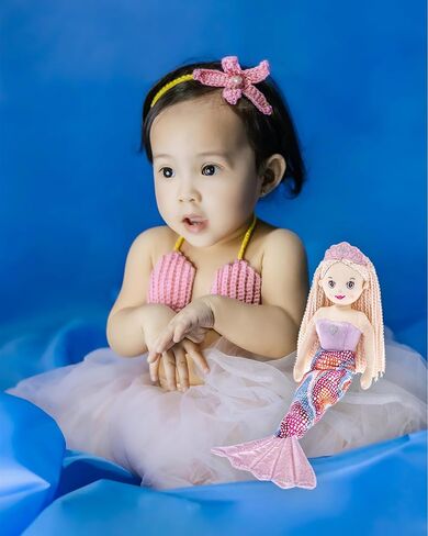 Ganz Girls Mermaid Doll Shelly with Pinkalicious and Aqua, The Mini-Mermaid Book w/Stickers & Gift Tag for Girls who Love Mermaid Adventures in Kuwait