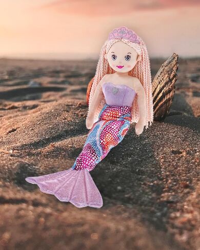 Ganz Girls Mermaid Doll Shelly with Pinkalicious and Aqua, The Mini-Mermaid Book w/Stickers & Gift Tag for Girls who Love Mermaid Adventures in Kuwait