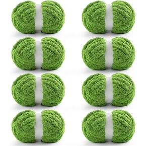 8 Pack Chunky Yarn for Crocheting, Blanket Thick Chenille Yarn for Hand Knitting, Soft Yarn Chunky Yarn for Crochet 28 Yds 7.7 Oz Each Skein (Black)